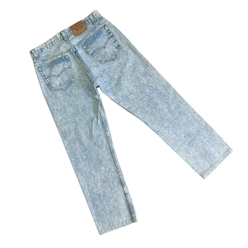 Vtg 80s Levis 501 Jeans Made USA Men 33x30 (Fits 32x28) Acid Wash Hair Band Rock